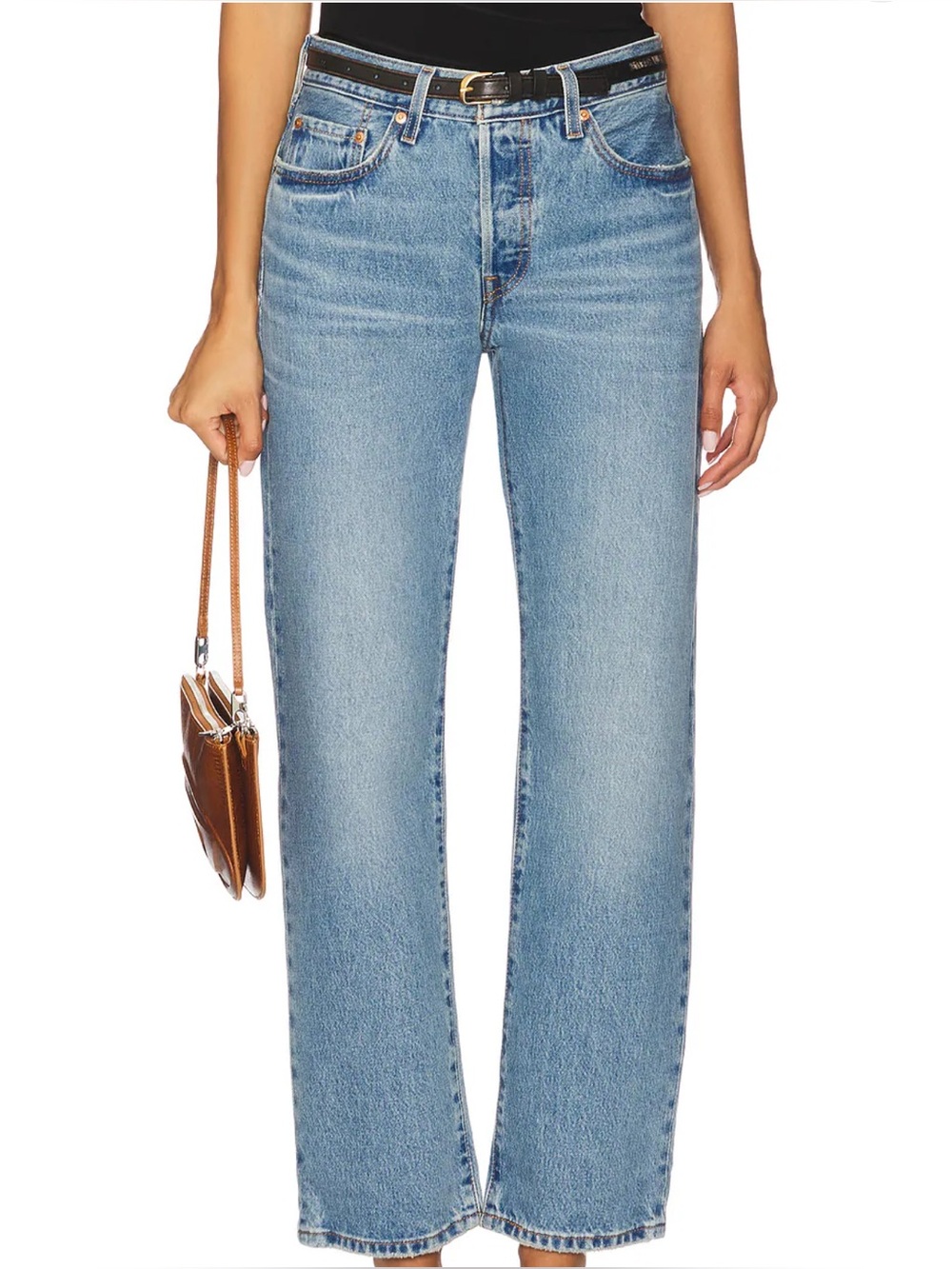 RE/DONE 90s High-Rise Straight Leg Jeans Blue